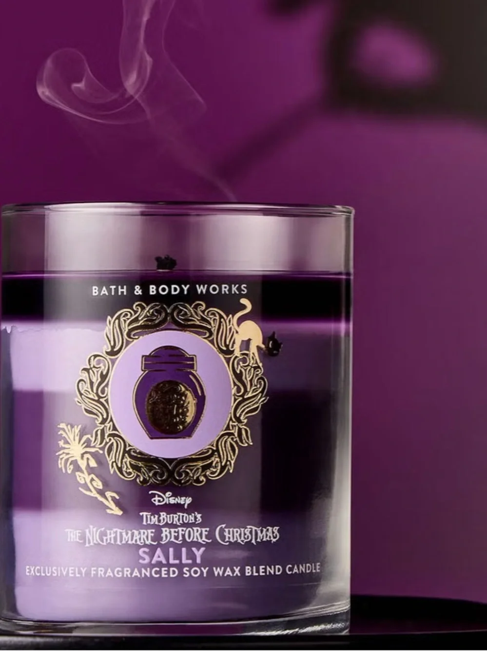 “New” Bath & Body Works Purple 'Sally' The Nightmare Before Christmas Candle